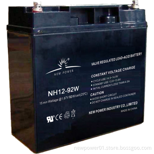 12V 21.5ah 92W Sealed Lead Acid Battery/High Rate Battery (NH12-92W)